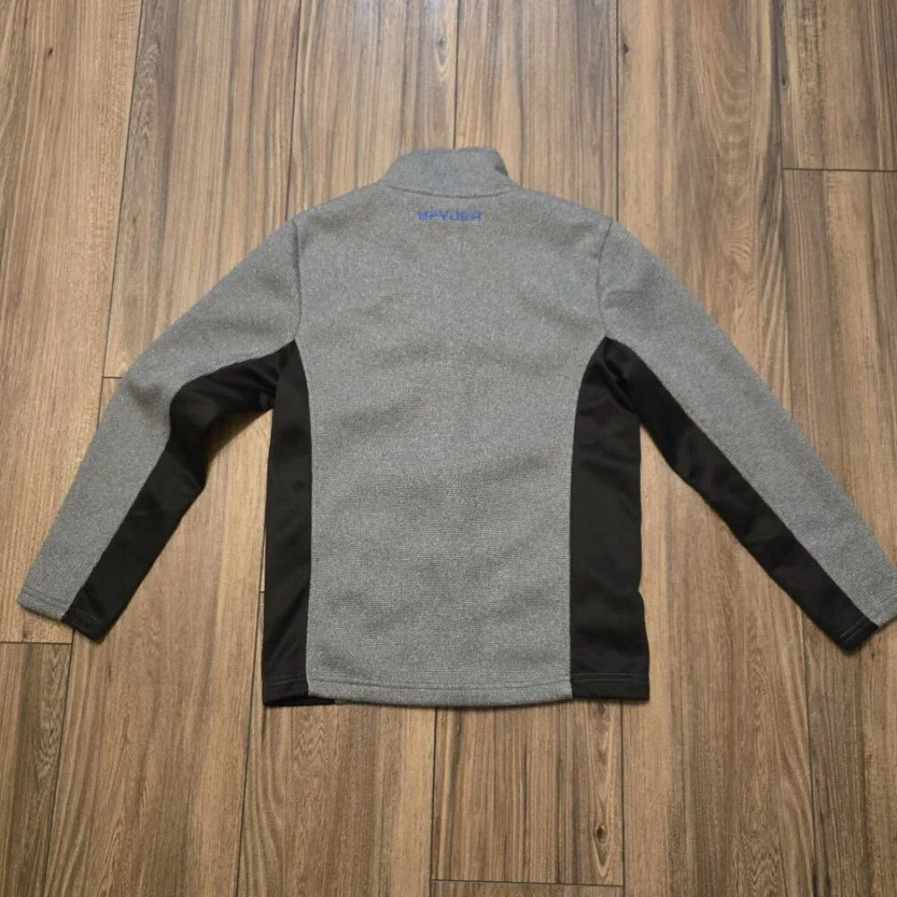 Kids SPYDER‎ Jacket Gray/Black Blue Logo Size S (7/8) EUC